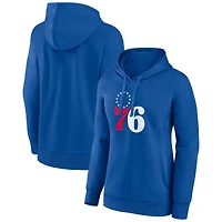 Women's Royal Philadelphia 76ers Team Primary Logo Pullover Hoodie