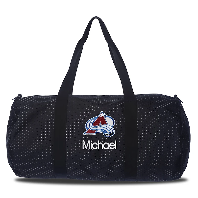 Colorado Avalanche Dot Print Personalized Duffel Bag