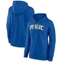 Women's Blue Orlando Magic Wordmark Alt Pullover Hoodie