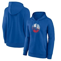 Women's Royal Philadelphia 76ers Gradient Logo Pullover Hoodie