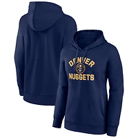 Women's Navy Denver Nuggets Overtime Pullover Hoodie