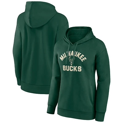 Women's Hunter Green Milwaukee Bucks Overtime Pullover Hoodie