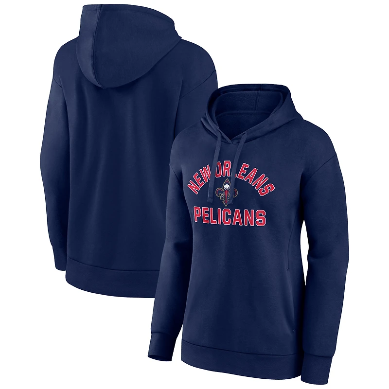 Women's Navy New Orleans Pelicans Overtime Pullover Hoodie