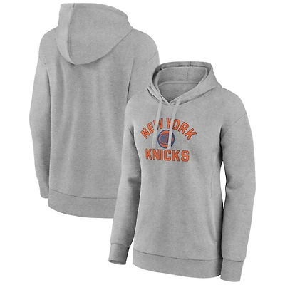 Women's Gray New York Knicks Overtime Pullover Hoodie