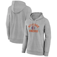 Women's Gray New York Knicks Overtime Pullover Hoodie