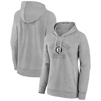 Women's Gray Brooklyn Nets Overtime Pullover Hoodie