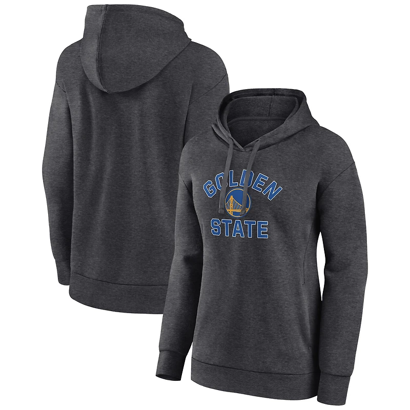 Women's Charcoal Golden State Warriors Overtime Pullover Hoodie
