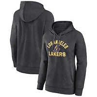 Women's Charcoal Los Angeles Lakers Overtime Pullover Hoodie