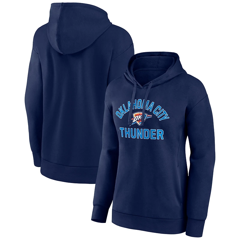 Women's Navy Oklahoma City Thunder Overtime Pullover Hoodie