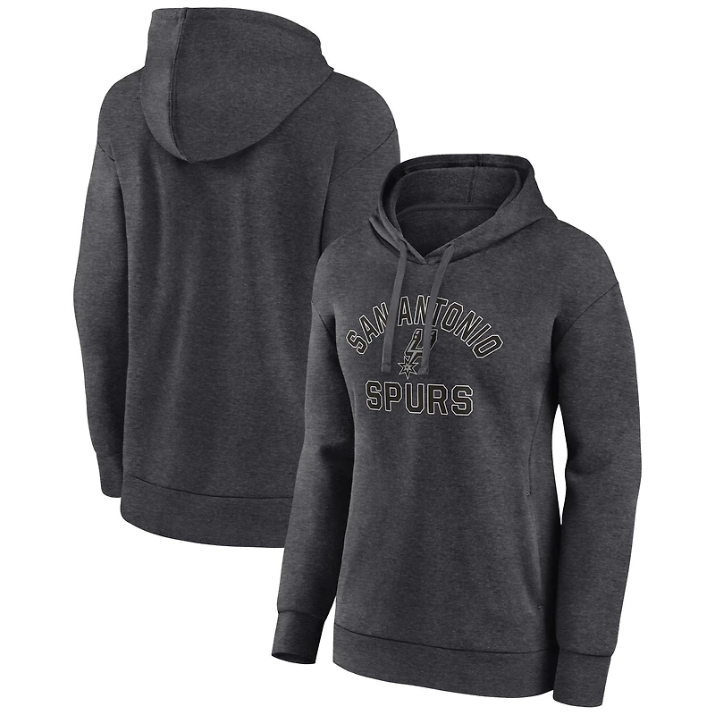 Women's Charcoal San Antonio Spurs Overtime Pullover Hoodie