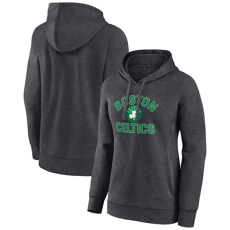 Women's Charcoal Boston Celtics Overtime Pullover Hoodie