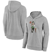 Women's Gray Boston Celtics Alternate Logo Pullover Hoodie