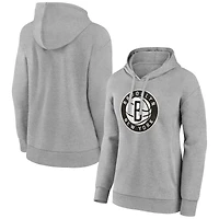 Women's Gray Brooklyn Nets Alternate Logo Pullover Hoodie