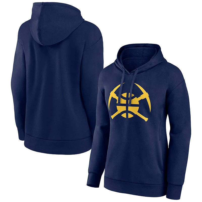 Women's Navy Denver Nuggets Alternate Logo Pullover Hoodie