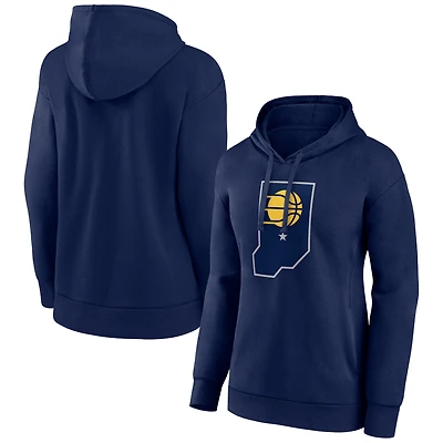 Women's Navy Indiana Pacers Alternate Logo Pullover Hoodie