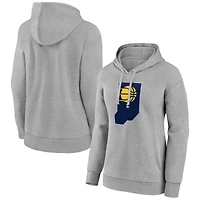 Women's Gray Indiana Pacers Alternate Logo Pullover Hoodie
