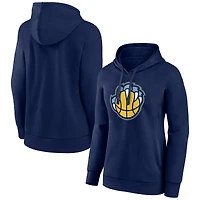 Women's Navy Memphis Grizzlies Alternate Logo Pullover Hoodie