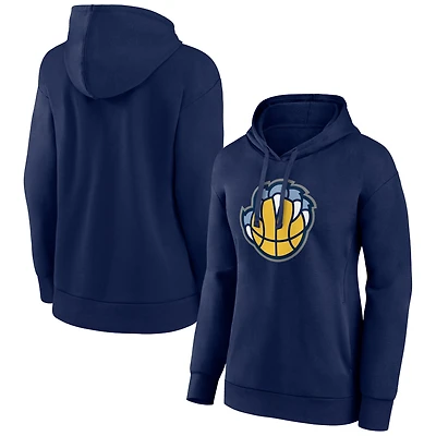 Women's Navy Memphis Grizzlies Alternate Logo Pullover Hoodie
