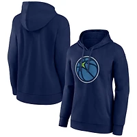 Women's Navy Minnesota Timberwolves Alternate Logo Pullover Hoodie