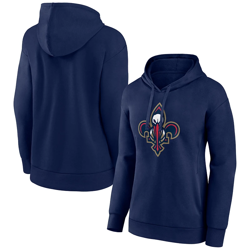 Women's Navy New Orleans Pelicans Alternate Logo Pullover Hoodie