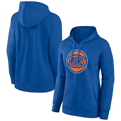 Women's Royal New York Knicks Alternate Logo Pullover Hoodie