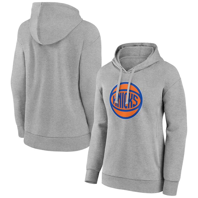 Women's Gray New York Knicks Alternate Logo Pullover Hoodie