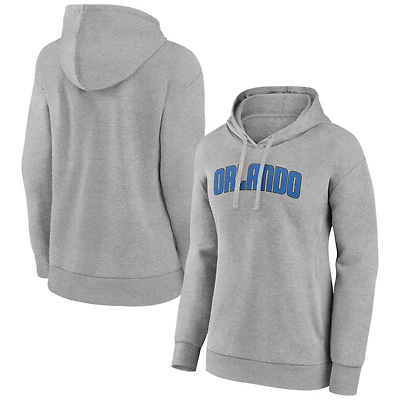 Women's Gray Orlando Magic Alternate Logo Pullover Hoodie