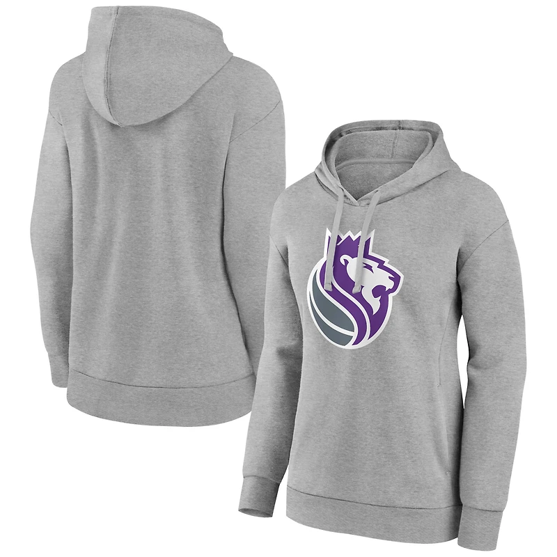 Women's Gray Sacramento Kings Alternate Logo Pullover Hoodie