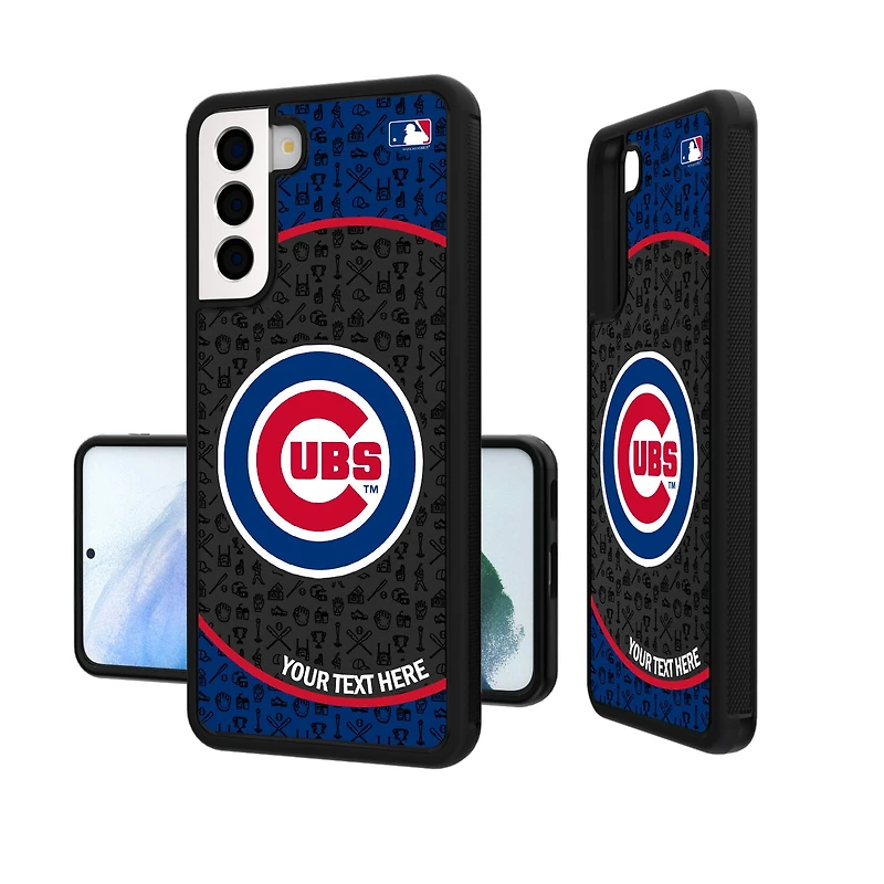 Chicago Cubs Circle Design Personalized Galaxy Bump Case