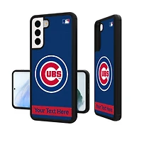 Chicago Cubs Stripe Design Personalized Galaxy Bump Case