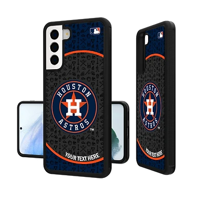 Houston Astros Circle Design Personalized Galaxy Bump Case
