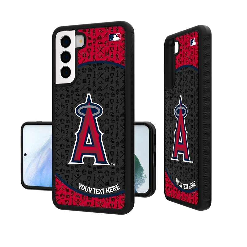 Los Angeles Angels Circle Design Personalized Galaxy Bump Case
