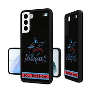 Miami Marlins Stripe Design Personalized Galaxy Bump Case