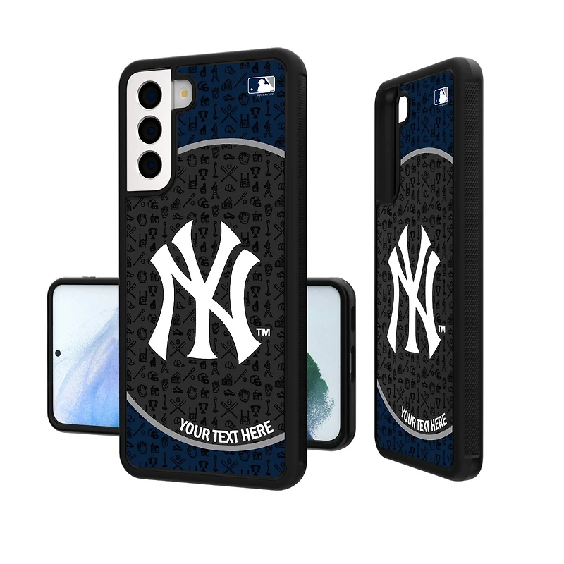 New York Yankees Circle Design Personalized Galaxy Bump Case