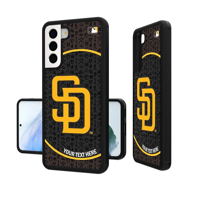 San Diego Padres Circle Design Personalized Galaxy Bump Case