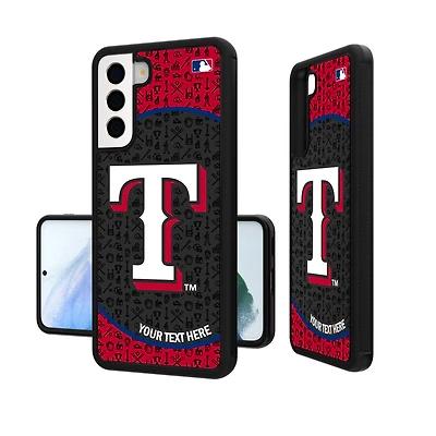Texas Rangers Circle Design Personalized Galaxy Bump Case