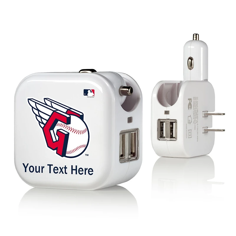 Cleveland Guardians Personalized 2-In-1 USB Charger