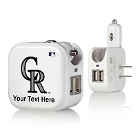 Colorado Rockies Personalized 2-In-1 USB Charger