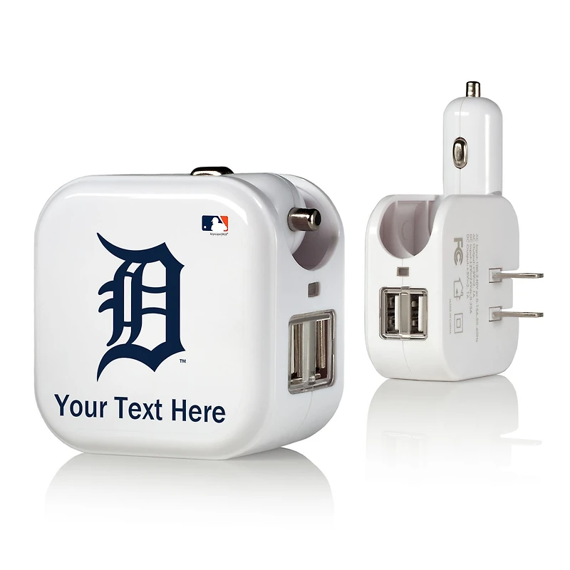 Detroit Tigers Personalized 2-In-1 USB Charger
