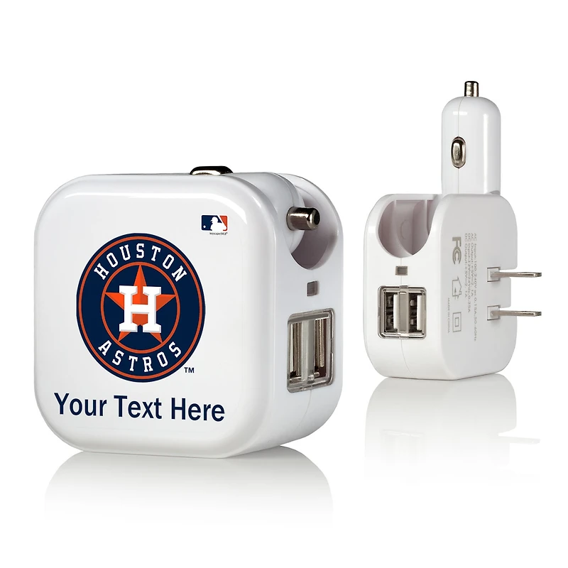 Houston Astros Personalized 2-In-1 USB Charger