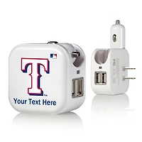 Texas Rangers Personalized 2-In-1 USB Charger