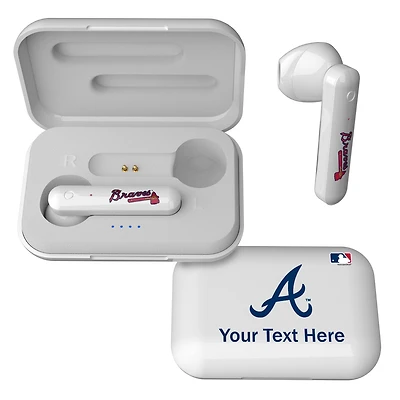 Atlanta Braves Personalized True Wireless Earbuds