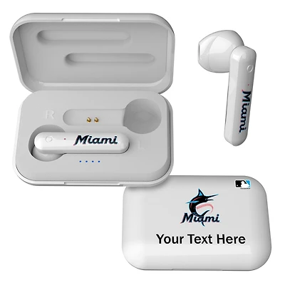 Miami Marlins Personalized True Wireless Earbuds