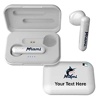 Miami Marlins Personalized True Wireless Earbuds