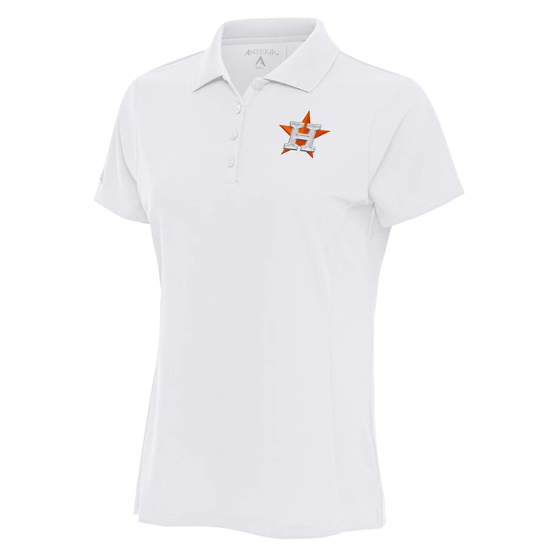 Women's Antigua White Houston Astros Logo Legacy Pique Polo