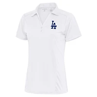 Women's Antigua White Los Angeles Dodgers Logo Tribute Polo