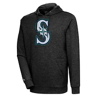 Men's Antigua Heather Seattle Mariners Action Pullover Hoodie