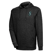 Men's Antigua Heather Seattle Mariners Action Pullover Hoodie