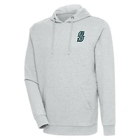 Men's Antigua Heather Seattle Mariners Action Pullover Hoodie