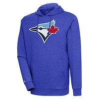 Men's Antigua Heather Royal Toronto Blue Jays Action Pullover Hoodie